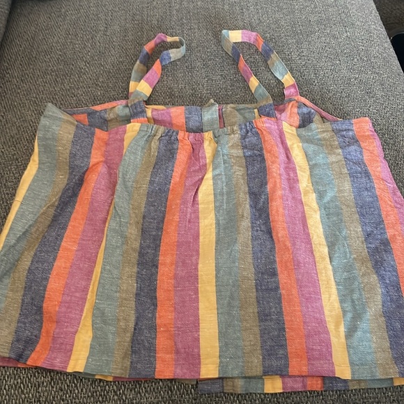 Madewell Rainbow Striped Chambray Tank - Picture 2 of 3